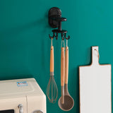Wall Hook Wall Hook Waterproof Easy Access 360-degree Rotatable Wall-Mounted 8 Claws Storage ABS Drilling Free Utensil Hook In Australia - Darrahopens