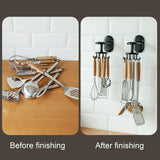 Wall Hook Wall Hook Waterproof Easy Access 360-degree Rotatable Wall-Mounted 8 Claws Storage ABS Drilling Free Utensil Hook In Australia - Darrahopens