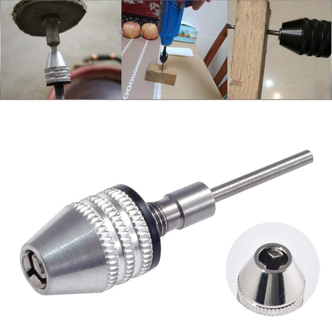 Keyless Mini 3-Jaw Drill Chuck Screwdriver Adapter with Quick-change 2.35mm Round Shank to Hold Straight-shank 0.3-3.4mm Drill In Australia - Darrahopens