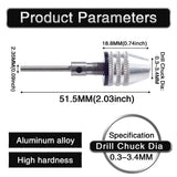 Keyless Mini 3-Jaw Drill Chuck Screwdriver Adapter with Quick-change 2.35mm Round Shank to Hold Straight-shank 0.3-3.4mm Drill In Australia - Darrahopens