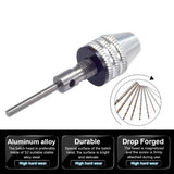 Keyless Mini 3-Jaw Drill Chuck Screwdriver Adapter with Quick-change 2.35mm Round Shank to Hold Straight-shank 0.3-3.4mm Drill