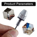 Keyless Mini 3-Jaw Drill Chuck Screwdriver Adapter with Quick-change 2.35mm Round Shank to Hold Straight-shank 0.3-3.4mm Drill