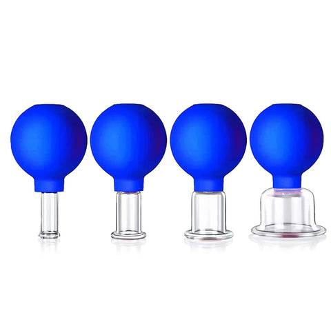 4 Size Facial Cupping Therapy Set Glass, Eye Face Vacuum Massage Anti Cellulite Cup - Silicone Cupping Massage Therap In Australia - Darrahopens