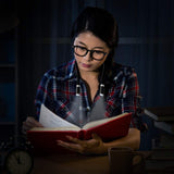 Book Light, Rechargeable LED Hug light, Neck Hug Reading Lights for Bed Reading, Hands Free Flexible Arm, Soft Silicone Arms