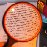 Magnifying Glass Handheld Reading Magnifier -110MM Large Magnifying Lens with Non-Slip Soft Handl In Australia - Darrahopens