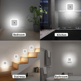 White Night Lights Plug into Wall 4-Pack,Nightlight with Light Energy Efficient Sensor, LED Night Light for Living Room,Bedroo