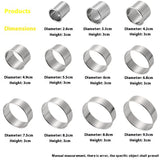 Stainless Steel Round Cookie Cutter Set, 11 Circular Biscuit Cutters Round Donut Ring Molds for Baking