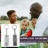 2 Pcs Emergency Whistle, Outdoor Double Tube Survival Whistle, Stainless Steel Safety Whistle for Outdoor, Sports, Survival In Australia - Darrahopens