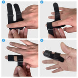 Finger Splint, Universal Trigger Finger Brace for Broken/Arthritis Pain and Sprain Relief, Trigger Finger Splint (4 Pack,Black)