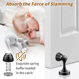 Magnetic Door Stops, Door Stopper Stainless Steel Magnetic Doorstop Brushed Satin Nickel, Black Wall Floor Mounted Door Holder