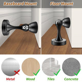 Magnetic Door Stops, Door Stopper Stainless Steel Magnetic Doorstop Brushed Satin Nickel, Black Wall Floor Mounted Door Holder