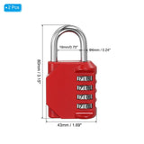 2 pcs 4 Digit Combination Lock for Locker Room Lock - Cut Resistant Gym Locker Lock with Code - Indoor Outdoor Padlock In Australia - Darrahopens
