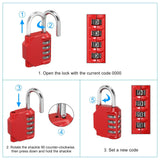 2 pcs 4 Digit Combination Lock for Locker Room Lock - Cut Resistant Gym Locker Lock with Code - Indoor Outdoor Padlock In Australia - Darrahopens