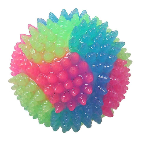 2 Pack Light up Balls for Dogs for Fetch Spiky Squeaker Dog Ball LED Spiny Glow in The Dark Flashing Elastic Tennis Ball In Australia - Darrahopens