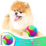 2 Pack Light up Balls for Dogs for Fetch Spiky Squeaker Dog Ball LED Spiny Glow in The Dark Flashing Elastic Tennis Ball In Australia - Darrahopens