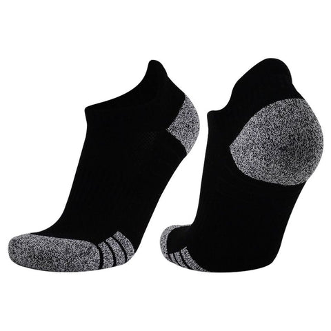 Unisex Cushioned Compression Athletic Ankle Socks Multipack Elite Cushioned Compression Mid-crew Socks 4-Pack for Youth Women Men