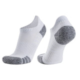 Unisex Cushioned Compression Athletic Ankle Socks Multipack Elite Cushioned Compression Mid-crew Socks 4-Pack for Youth Women Men