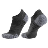 Unisex Cushioned Compression Athletic Ankle Socks Multipack Elite Cushioned Compression Mid-crew Socks 4-Pack for Youth Women Men
