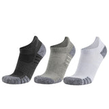 Unisex Cushioned Compression Athletic Ankle Socks Multipack Elite Cushioned Compression Mid-crew Socks 4-Pack for Youth Women Men