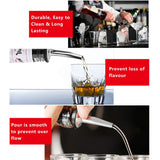 2 Pcs Liquor Pour Spouts Set, Stainless Steel Liquor Bottle Pourers with Rubber Dust Caps, for Pours Liquid (Silver) In Australia - Darrahopens