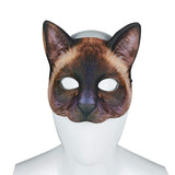 2Pcs Halloween Realistic Cat Masks Animal Cat Mask for Halloween Christmas Easter Novelty Costume Party Accessory