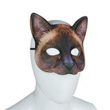 2Pcs Halloween Realistic Cat Masks Animal Cat Mask for Halloween Christmas Easter Novelty Costume Party Accessory