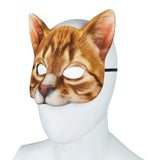 2Pcs Halloween Realistic Cat Masks Animal Cat Mask for Halloween Christmas Easter Novelty Costume Party Accessory