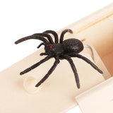 Wooden Spider Prank Box, Pop Out Rubber Handmade Scare Box Prank Gag Plastic Funny Joke Halloween Fools