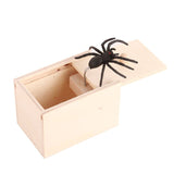 Wooden Spider Prank Box, Pop Out Rubber Handmade Scare Box Prank Gag Plastic Funny Joke Halloween Fools