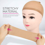 Wig Cap, 4PCS Nylon Wig Caps, Nude Wig Caps for Women, Stocking Wig Caps for Halloween, Cosplay. Wig Cap