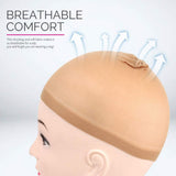 Wig Cap, 4PCS Nylon Wig Caps, Nude Wig Caps for Women, Stocking Wig Caps for Halloween, Cosplay. Wig Cap