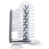 Water Bottle Cleaning Brush Glass Cup Washer with Suction Base Bristle Brush for Beer Cup, Long Leg Cup, Red Wine Glass