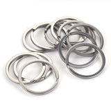 20 Pack Keychain Rings for Craft, Stainless Steel Metal Flat Key Ring Clips Round Split Rings Bulk for Home Car Keys Organization