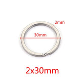 20 Pack Keychain Rings for Craft, Stainless Steel Metal Flat Key Ring Clips Round Split Rings Bulk for Home Car Keys Organization In Australia - Darrahopens