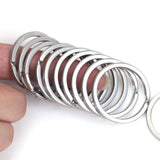 20 Pack Keychain Rings for Craft, Stainless Steel Metal Flat Key Ring Clips Round Split Rings Bulk for Home Car Keys Organization In Australia - Darrahopens