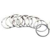 20 Pack Keychain Rings for Craft, Stainless Steel Metal Flat Key Ring Clips Round Split Rings Bulk for Home Car Keys Organization