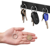 20 Pack Keychain Rings for Craft, Stainless Steel Metal Flat Key Ring Clips Round Split Rings Bulk for Home Car Keys Organization