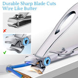 Nail Clippers for Thick Nails - Pretty Wide Jaw Opening Oversized Nail Clippers, Stainless Steel Heavy Duty , Extra Large