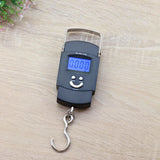 110lb/50kg Fish Scales Backlit LCD Portable Electronic Balance Digital Fishing Scale Hanging Scale with Measuring Tape Ruler