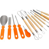 Halloween Pumpkin Carving Kit, 13 Pieces Professional Stainless Steel Pumpkin Carving Tools Kit with Stencils