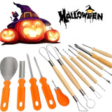 Halloween Pumpkin Carving Kit, 13 Pieces Professional Stainless Steel Pumpkin Carving Tools Kit with Stencils