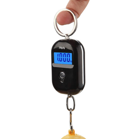 Engineering Plastic Digital Hanging Scales Handheld 25Kg Cranes Scales with Hook for Farm Hunting Fishing Outdoor Hanging