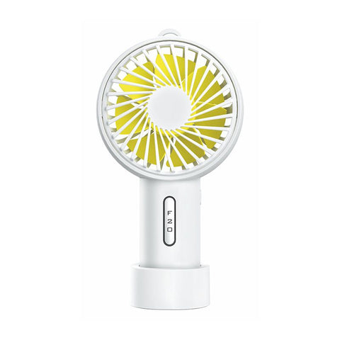 Mini Handheld Fan Personal Portable Fan 3 Speed Adjustable Angle Removable Base Lanyard USB Recharging Battery