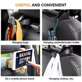 Car Headrest Hook with Phone Holder 2 in 1 Auto Vehicle Back Seat Headrest Hanger Hooks for Purse Luggage Bags Cloth Grocery
