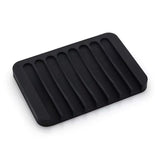 3 PCS Self Draining Soap Holder, Premium Silicone Soap Dish, Waterfall Drainer Soap Saver for Bathroom, Kitchen, Bath Tub a