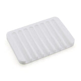 3 PCS Self Draining Soap Holder, Premium Silicone Soap Dish, Waterfall Drainer Soap Saver for Bathroom, Kitchen, Bath Tub a