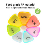 Large Weekly Medicine Organizer, 7 Day Portable Pill Box Case for Vitamin, Cod Liver Oil, Supplements, Arthritis Friendl
