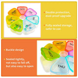 Large Weekly Medicine Organizer, 7 Day Portable Pill Box Case for Vitamin, Cod Liver Oil, Supplements, Arthritis Friendl