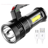 LED Flashlight High Lumens - USB Rechargeable Flashlight for Camping, Hiking, Walking - Powerful Emergency Flashlight