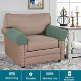 Stretch Sofa Armrest Covers Spandex Jacquard Arm Covers for Chairs and Sofas Anti-Slip Couch Armrest Covers Set of 2,